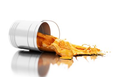 3D Orange boya olabilir dışarı sıçramasına
