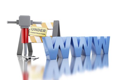 İnşaat kavramı altında Web sitesi. illüstrasyon