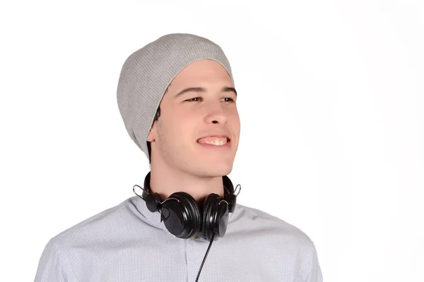 Man die muziek luistert. — Stockfoto