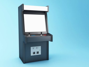 3d retro arcade machine