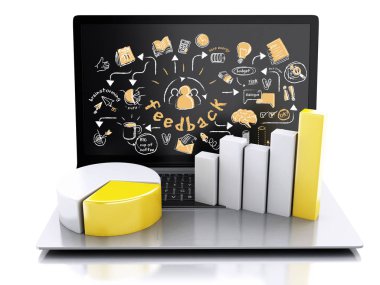 geribildirim kroki ve grafikler ile 3D dizüstü