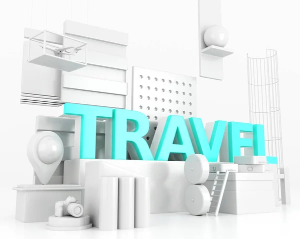 3d Word conceito de viagem . — Fotografia de Stock