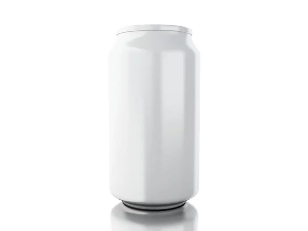 铝制汽水罐的概念样机 产品包装 孤立的白色背景 — 图库照片
