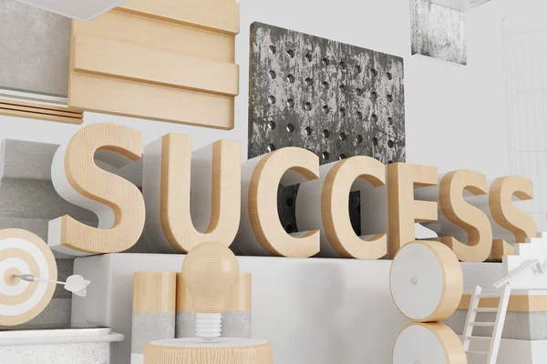 3D slovo úspěch — Stock fotografie