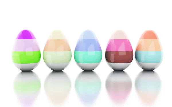 3D dekore edilmiş Paskalya yumurtaları — Stok fotoğraf