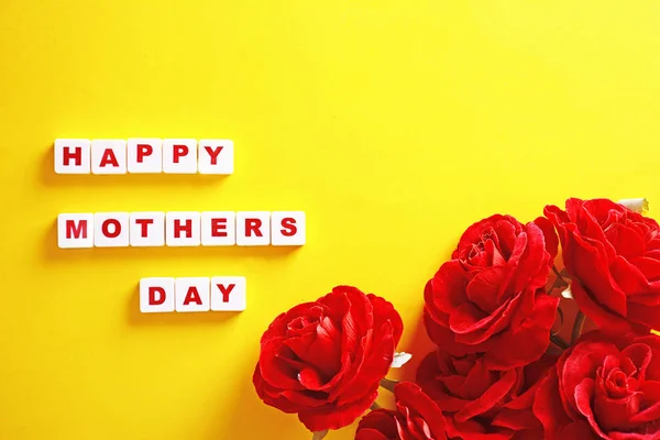 Mothers day background with hearts and red box