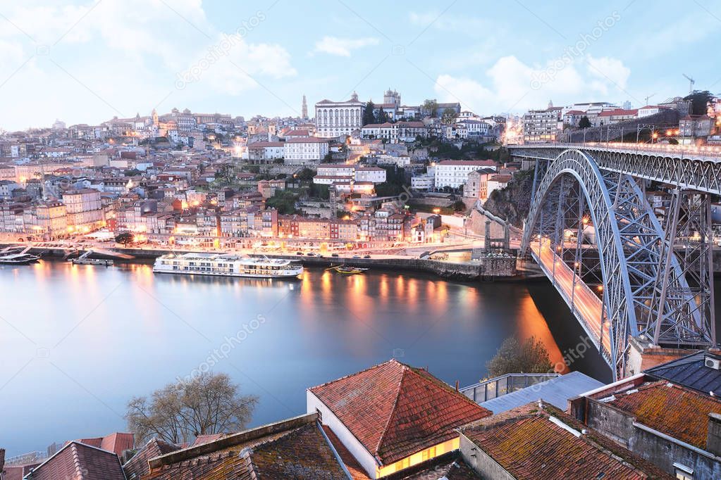 Sunset of the city of Porto.