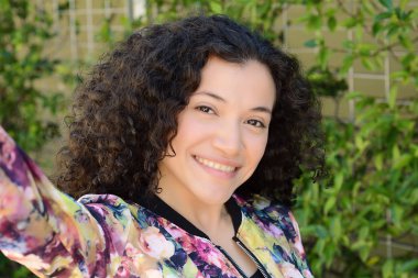 Latin kadın selfie yapma.