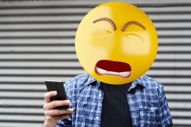 Üzgün emoji kafa adam.