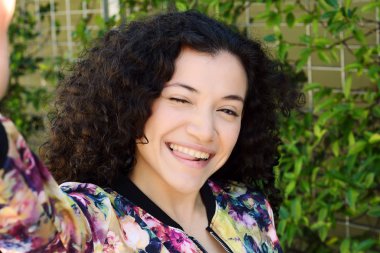 Latin kadın selfie yapma.