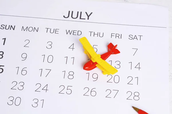 Summer Calendar Schedule. — Stock Photo, Image