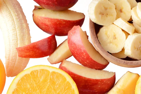 Vista de cerca de diferentes tipos de fruta — Foto de Stock