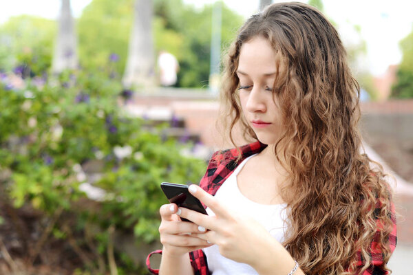 Young woman using a smartphone