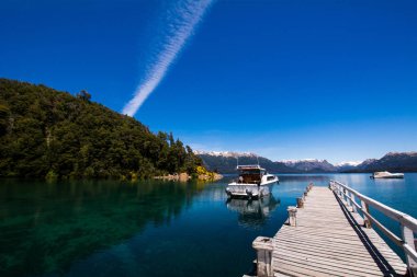 Mountains and Lake, summer landscape. clipart