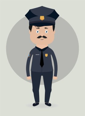 Vektör illüstrasyonu, polis bey..