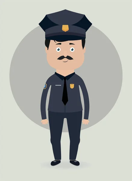 Ilustração vetorial, policial . —  Vetores de Stock