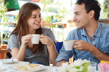 Coffee shop kahve zevk çift