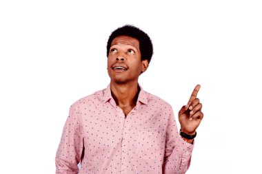 Düşünceli Afro American Man fotoğrafı.