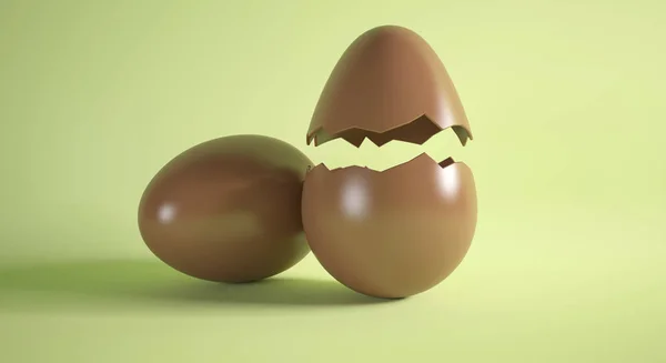 3d ovos de Páscoa . — Fotografia de Stock