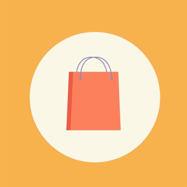 Vektör çizimi. Alışveriş çantası tasarım simgesi. 