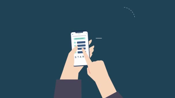 Apprenez l'anglais. Apprendre les langues, les cours en ligne et le concept éducatif. Animation vidéo 4K .