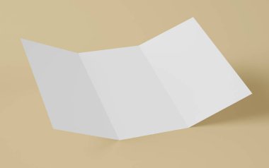 3D Illustration. Damgalamak için boş bir kimlik broşürü. İş konsepti. Şirket kimliği.