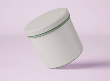 3D Illustration. Cilt kremi şişesi ambalajı. Güzellik ve kozmetik konsepti.