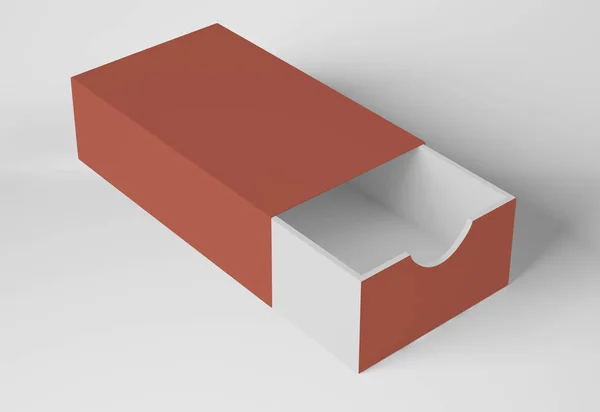 3D说明 调味的矩形包装小吃 食物和巧克力 纸板箱打开 — 图库照片
