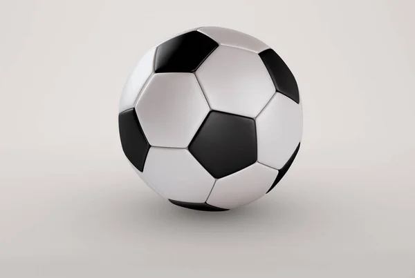 Illustration Ballon Football Réaliste Ballon Football Sur Fond Isolé Concept — Photo