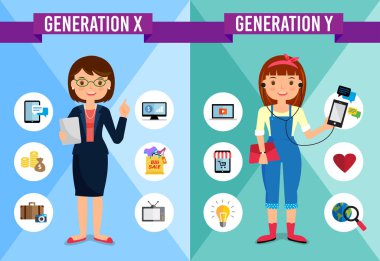 Generation X Generation Y - çizgi film karakteri