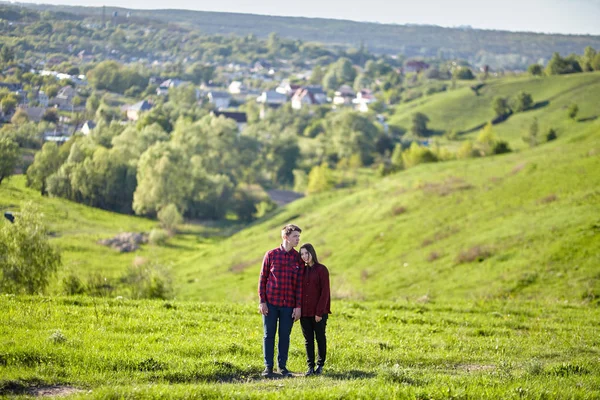 Young couple in countryside