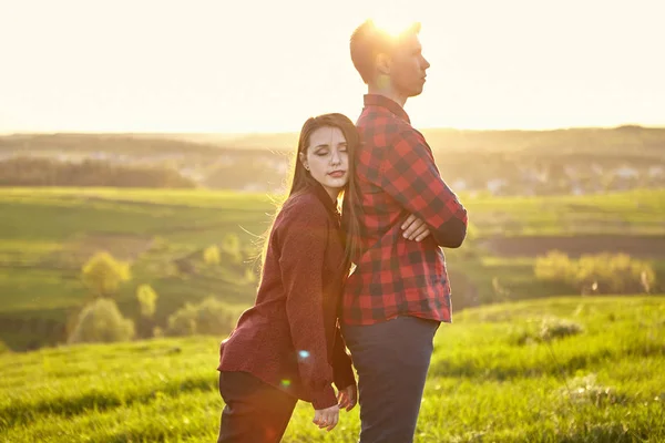 Young couple in countryside