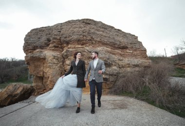 güzel bir gelin buketi ile