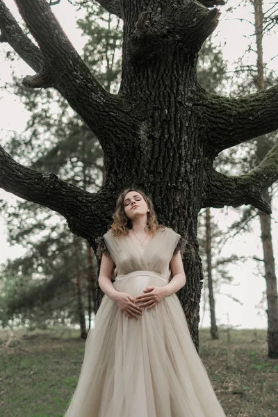 Mladá krásná těhotná žena — Stock fotografie