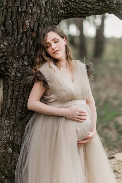 Νεαρή όμορφη έγκυος γυναίκα — Φωτογραφία Αρχείου