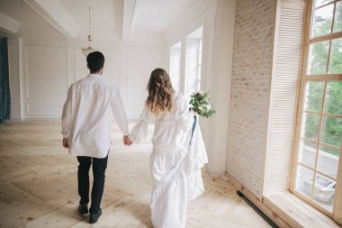 Genç mutlu gelin Çift 