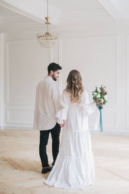 Genç mutlu gelin Çift 