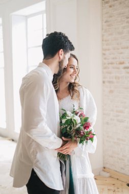 Genç mutlu gelin Çift 