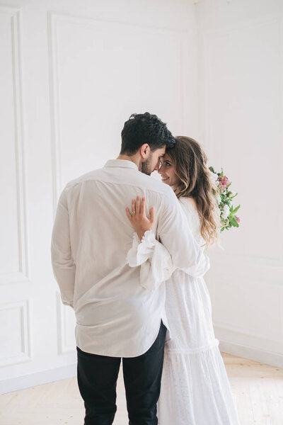 Young happy bridal couple 