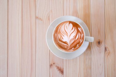 Üst düzey latte sanat kahvesi.