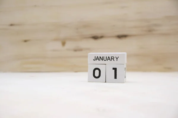 Calendário cubo de madeira — Fotografia de Stock