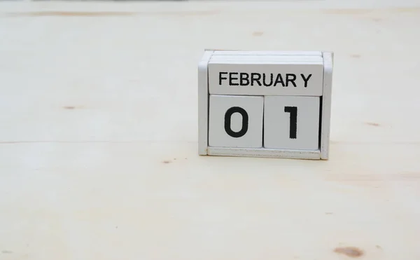 Calendário cubo de madeira — Fotografia de Stock