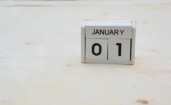 Calendario de cubo de madera — Foto de Stock