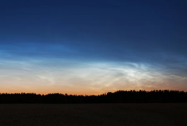 Gece Vakti Bulutlu Manzara Günbatımı — Stok fotoğraf