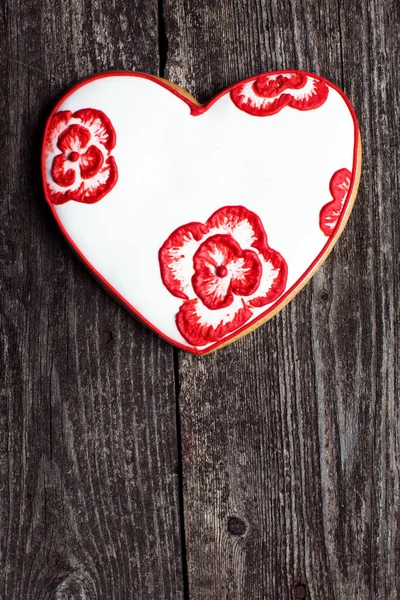 Valentine Heart Dessert Cookie Rustic Wood Sign Love Loved One Royalty Free Stock Images