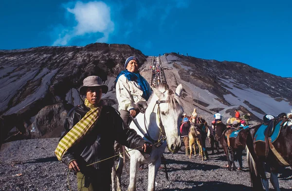 Surabaya Indonésie Července 2004 Kůň Hlavní Přeprava Pro Turisty Kteří — Stock fotografie