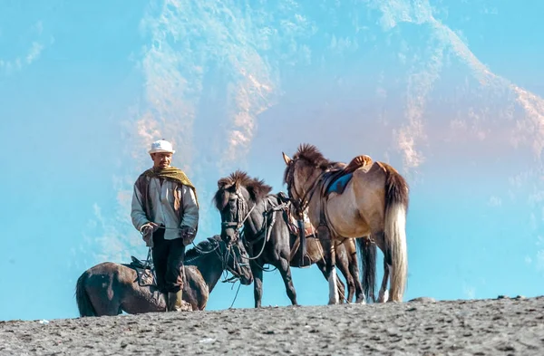 Surabaya Endonezya Temmuz 2004 Savana Bromo Dağı Doğu Java Endonezya — Stok fotoğraf