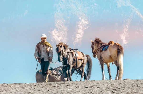 Surabaya Endonezya Temmuz 2004 Savana Bromo Dağı Doğu Java Endonezya — Stok fotoğraf