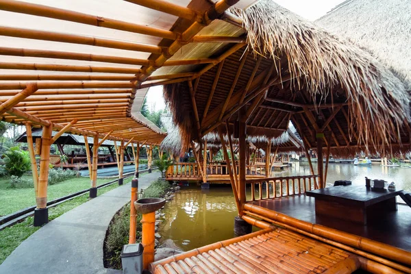 Surabaya Indonésie Mars 2019 Atmosphère Intérieur Restaurant Bâtiment Fait Par — Photo