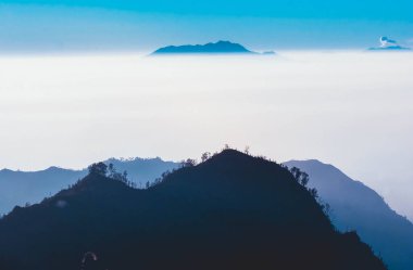 Doğu Java, Endonezya 'daki Bromo Dağı etrafındaki doğanın güzelliği